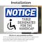 Signmission Table Designated For The Handicapped Sign With Symbol, 10 in W x Rectangle, Vinyl Decal OS-2PACK-NS-D-710-L-18521 - alternate 4